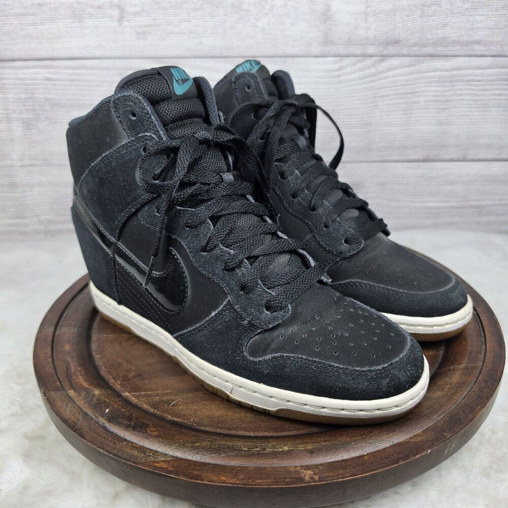 Nike Dunk Sky Hi Essential Black Gum With Hidden Wedge Women’s Sz 9 644877-011